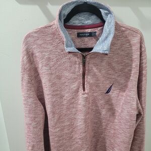 Nautica Red Quarter-Zip Pullover